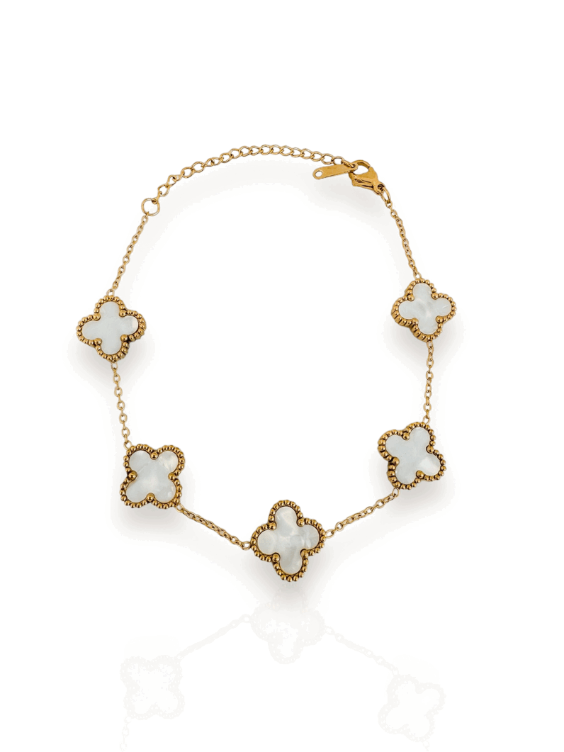 Pulseira folheado a ouro 18k Inspiração Colorido aço inoxidável