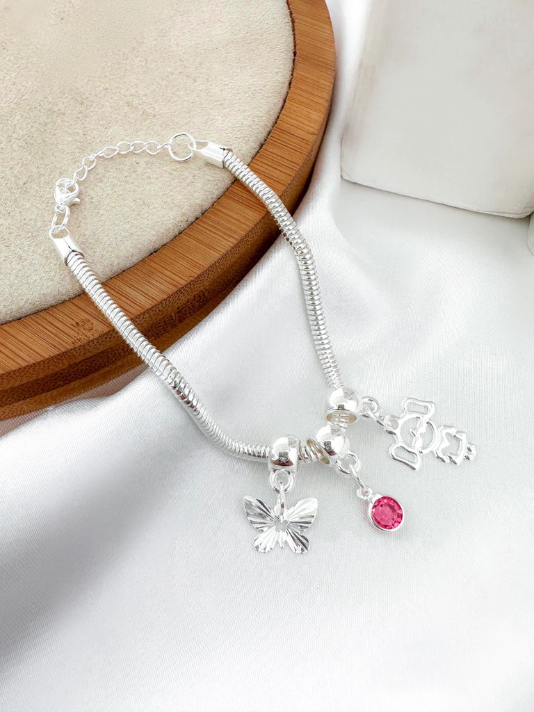 Pulseira folheado a prata 925 com pingente de menina