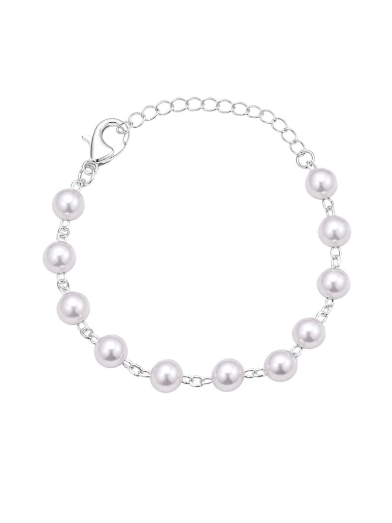 Pulseira Folheado a Prata 925 Pérolas