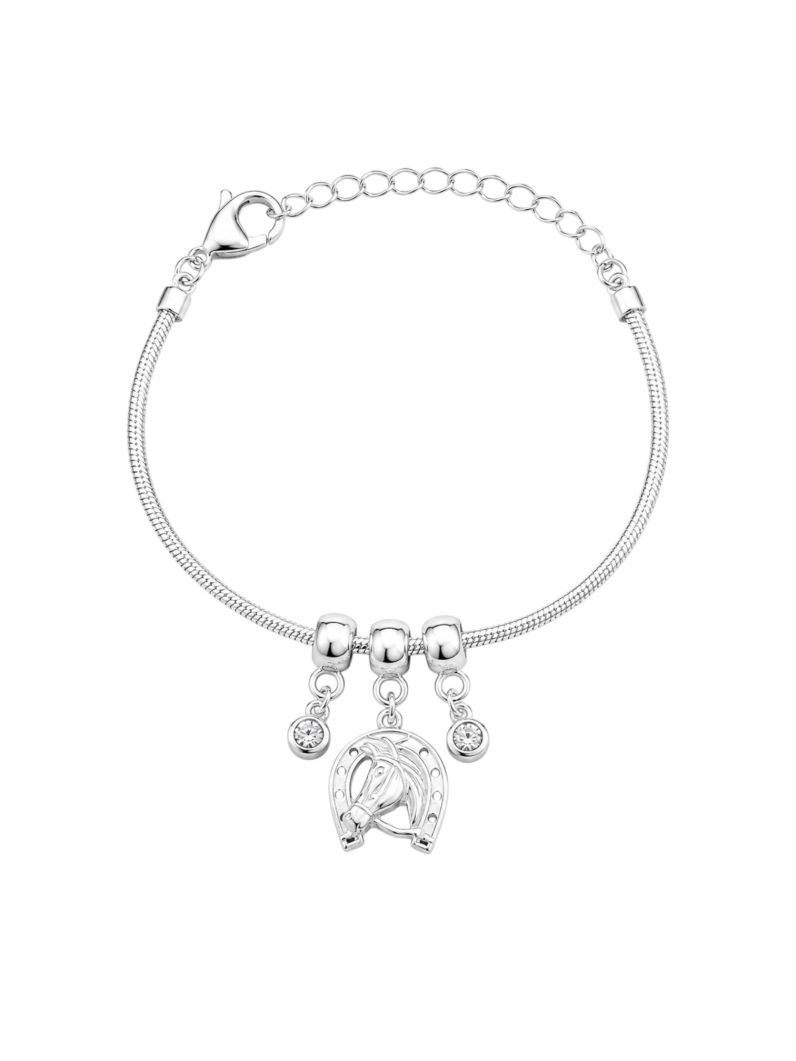 Pulseira Folheado a Prata 925 Pingentes Berloques Country