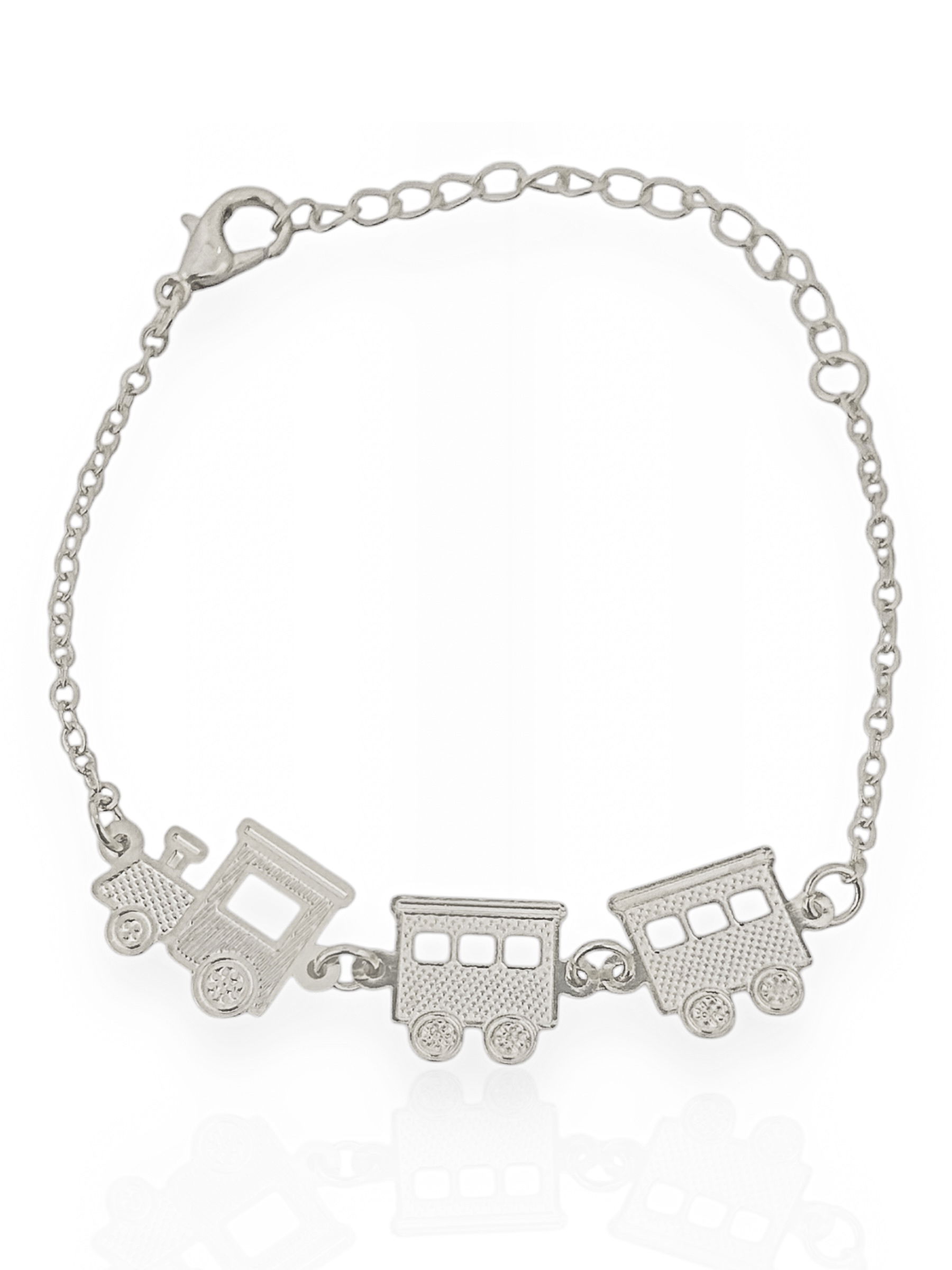 Pulseira Infantil Folheado a Ouro 18k e Prata 925 Trenzinho