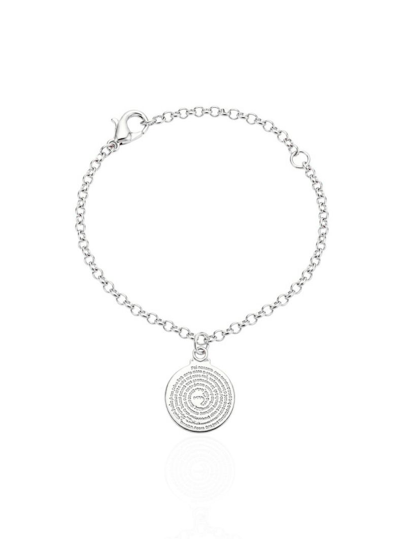 Pulseira Infantil Folheado a Ouro 18k e Prata Medalha São Bento