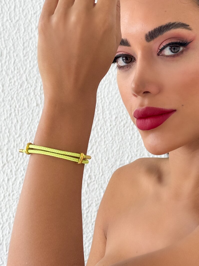 Pulseira Life Corda Folheada a Ouro 18k Para Berloque/Charm