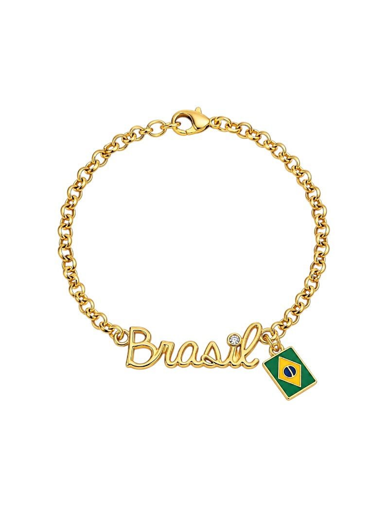 Pulseira Semi Joia Brasil Bandeira