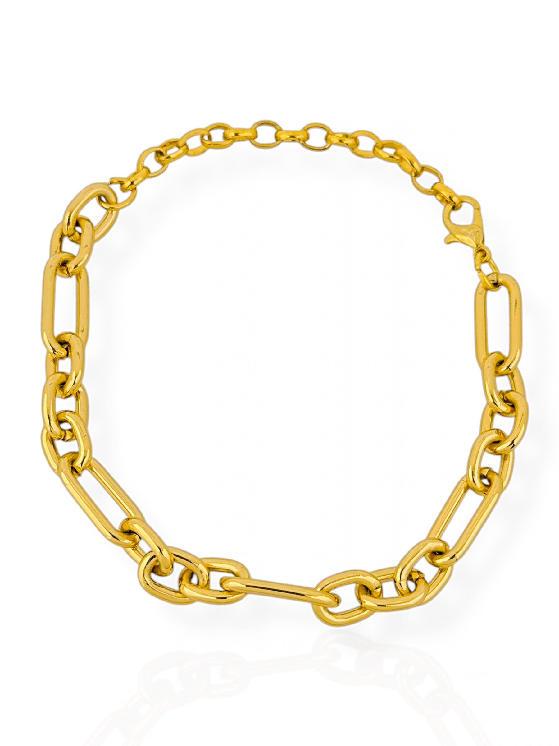 Pulseira Semi Joia Elos Correntaria Elos