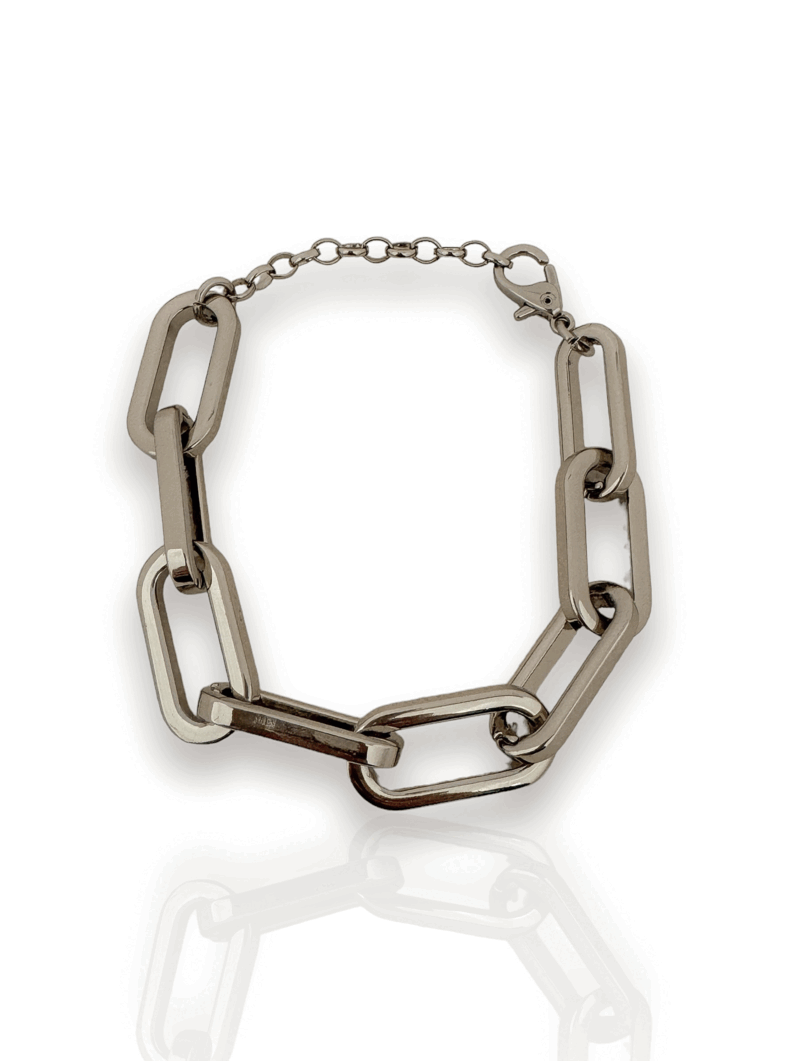 Pulseira Semi Joia Max Elo Retangular Liso