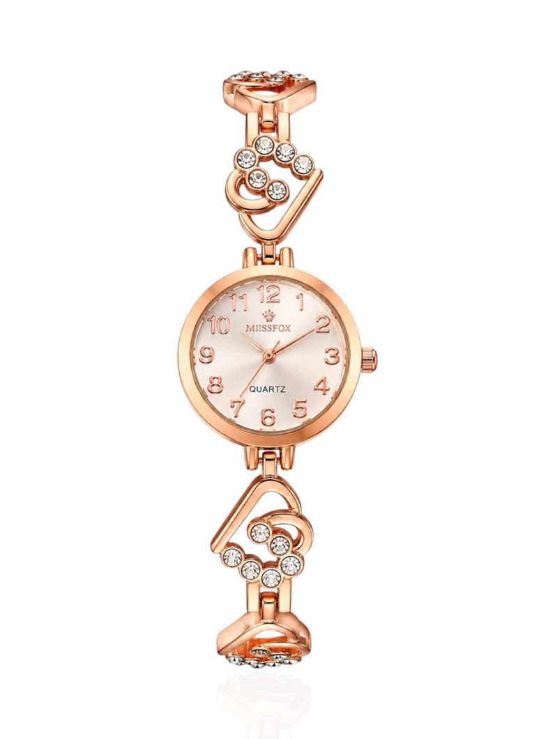 Relógio Caroline - Design Rose e Branco