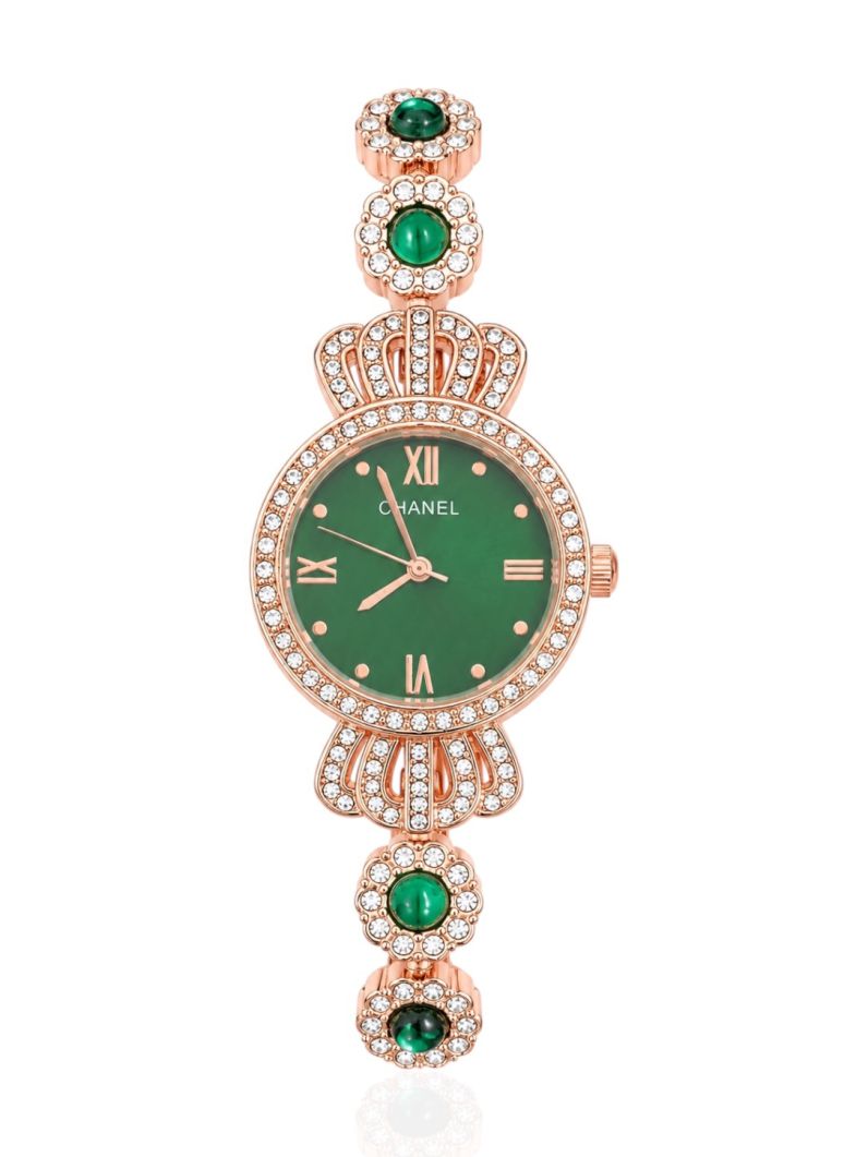 Relógio Lauren - Design Rose e Verde