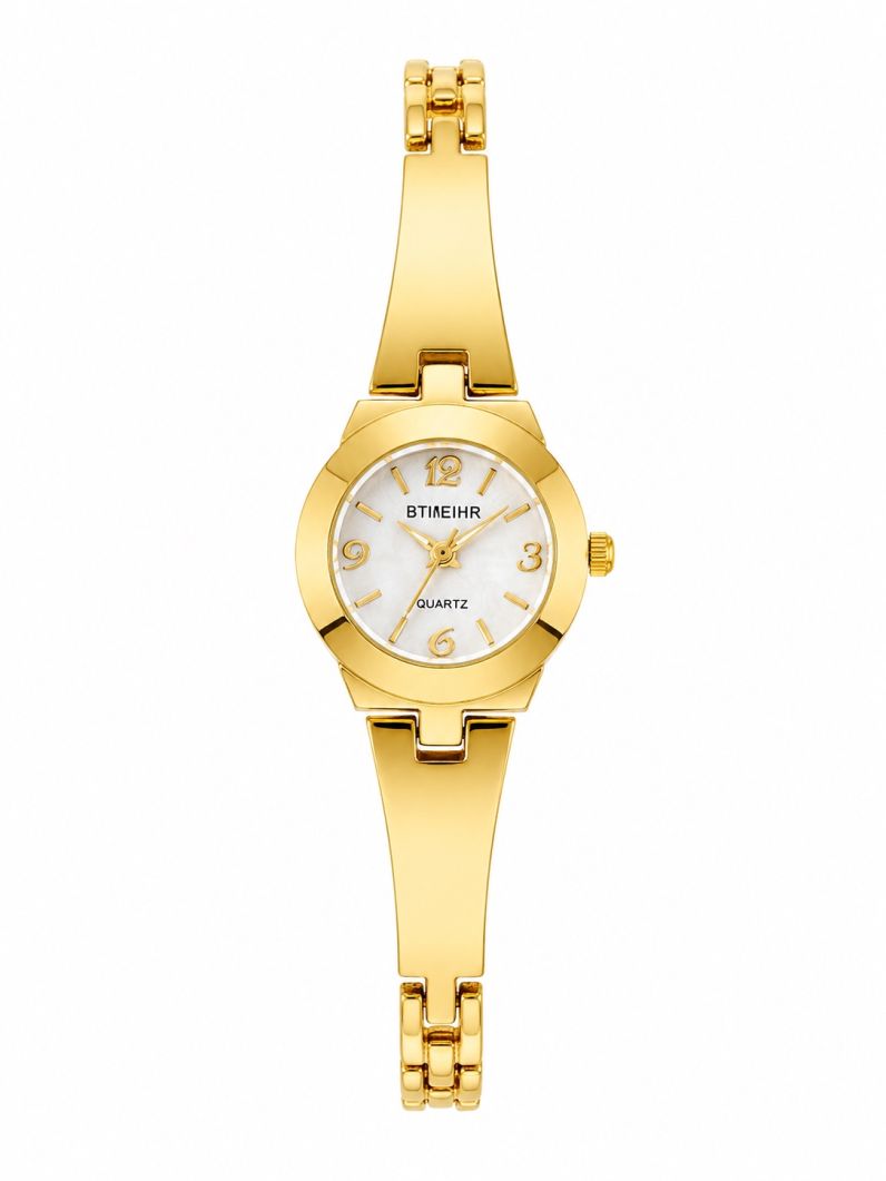 Relógio Salma - Design Dourado e Branco