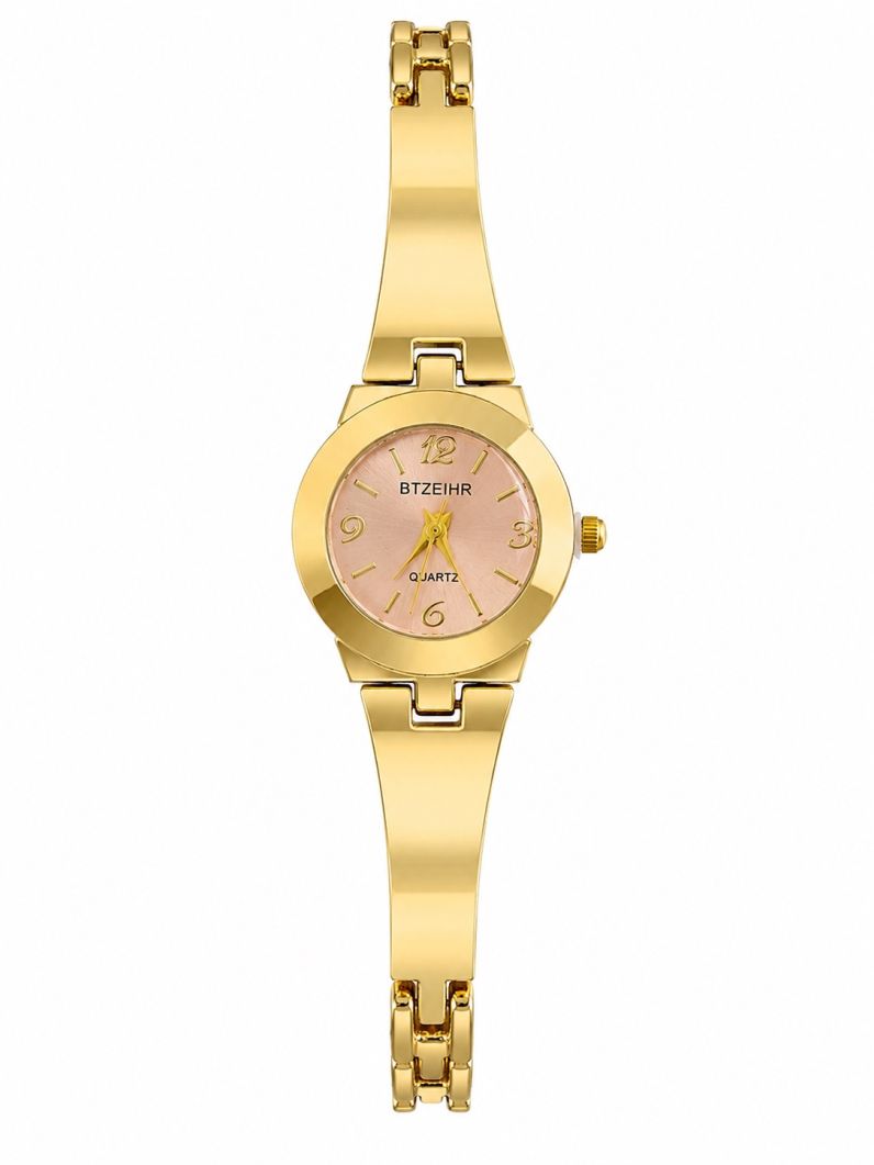 Relógio Salma - Design Dourado e Rosa