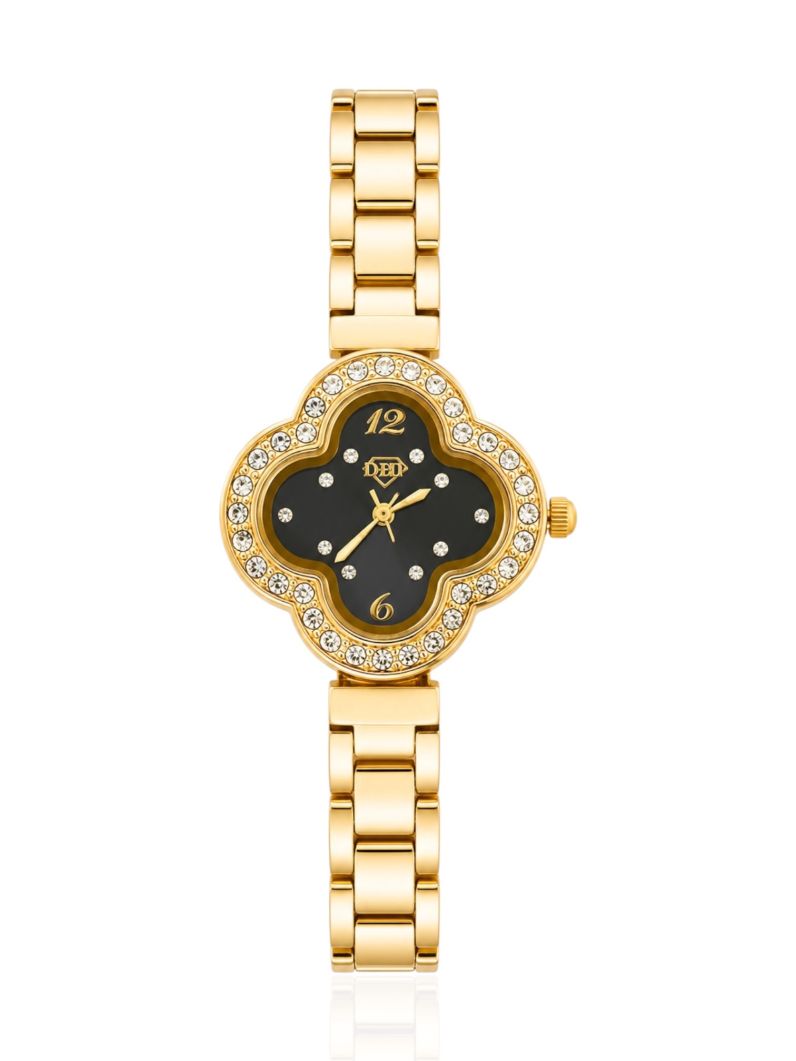 Relógio Virginia - Design Dourado e Preto