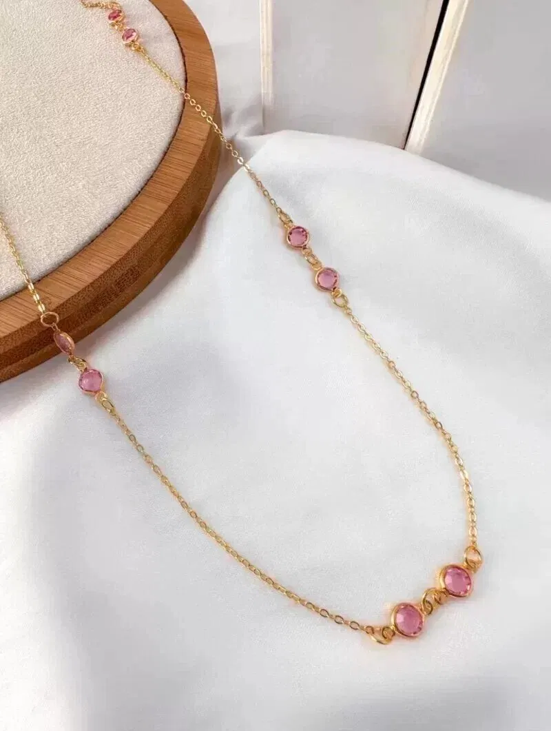 Riviera folheado a ouro 18k e prata 925 com cristais.