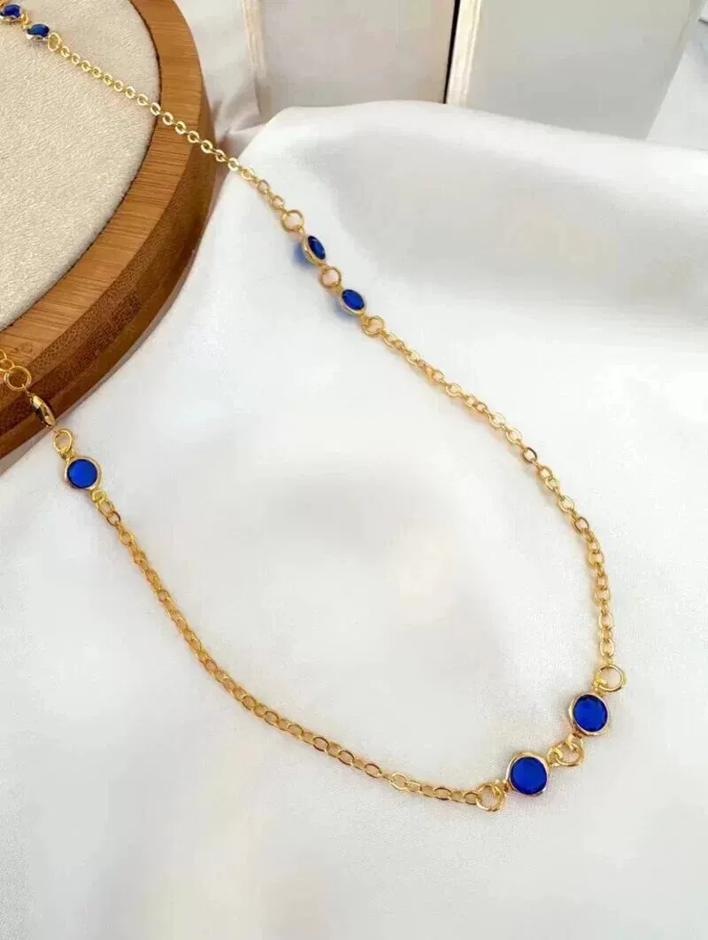 Riviera folheado a ouro 18k e prata 925 com cristais.