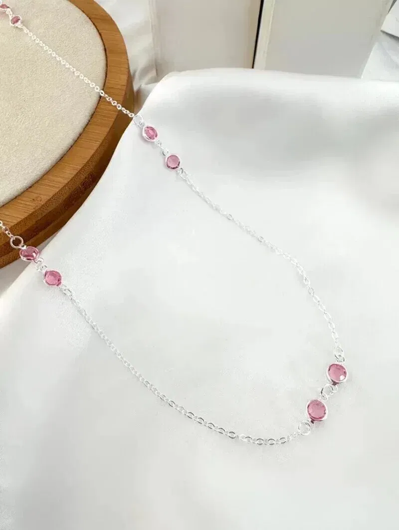 Riviera folheado a ouro 18k e prata 925 com cristais.