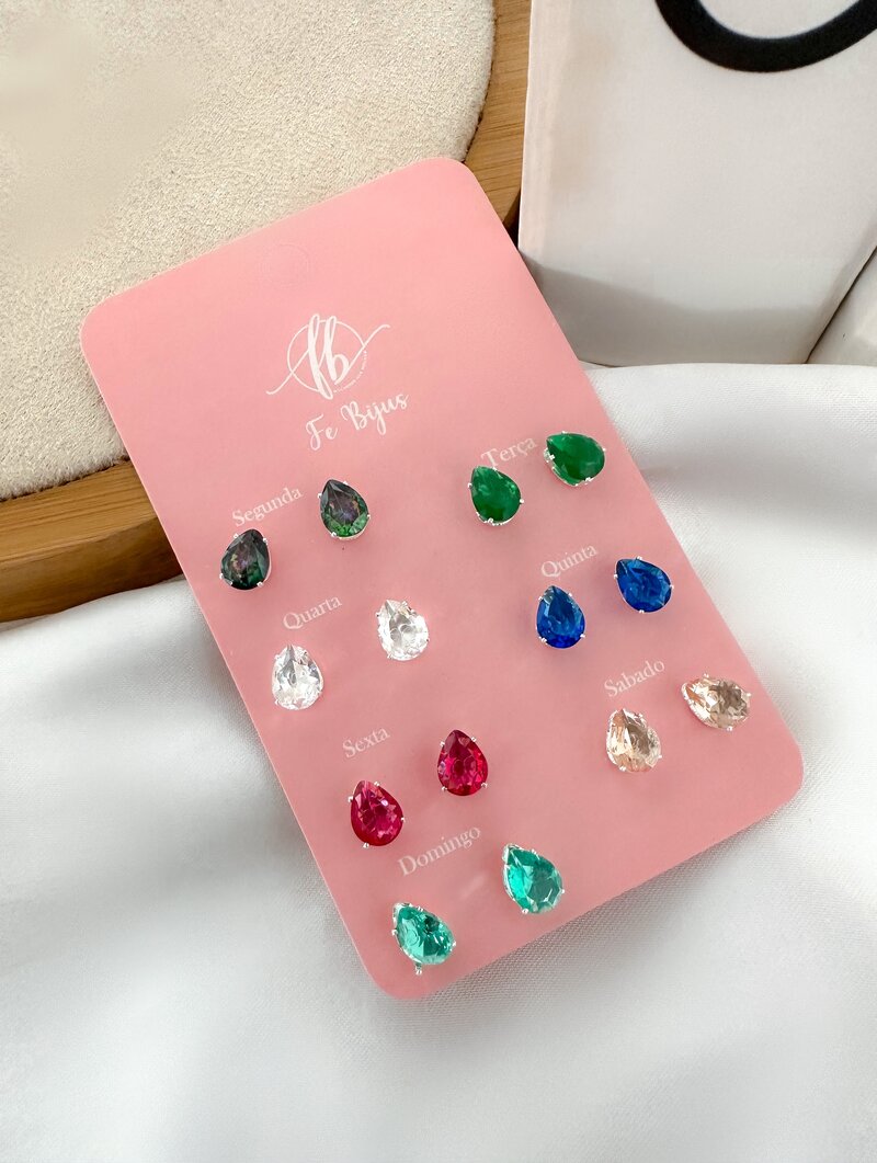 Semaninha Folheada a Ouro 18k e Prata 925 Gotas de Zircônia