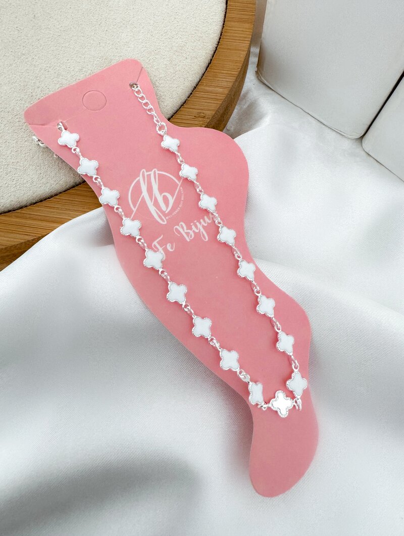 Tornozeleira Folheada a Ouro 18k e Prata Inspiração Joalheria (Virginia)