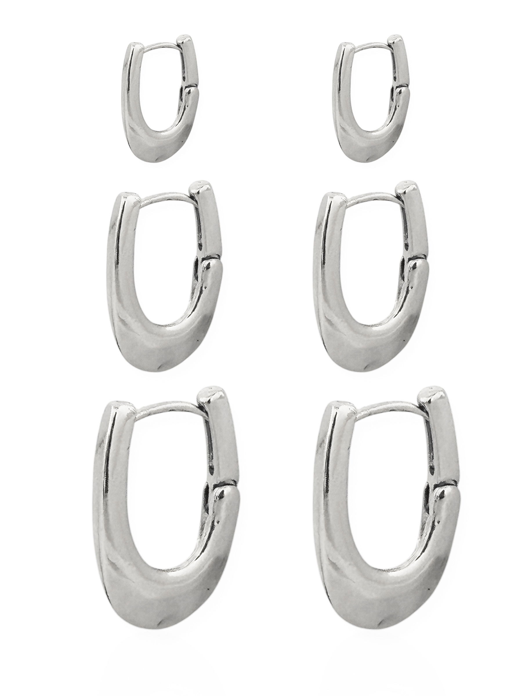 Trio de Brinco Folheado a Ouro 18k e Prata Argola