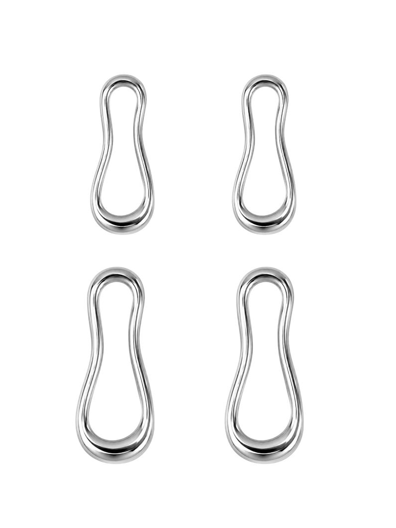 Trio de Brinco Folheado a Ouro 18k e Prata Forma Organica