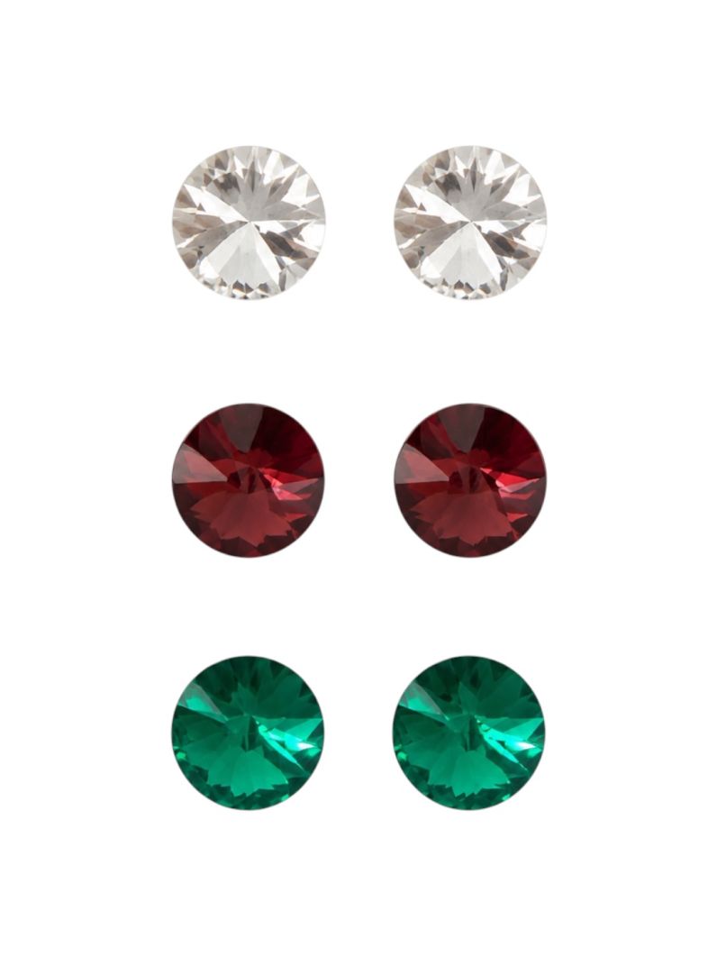 Trio de Brinco Folheado a Ouro 18k e Prata Pontos de Luz