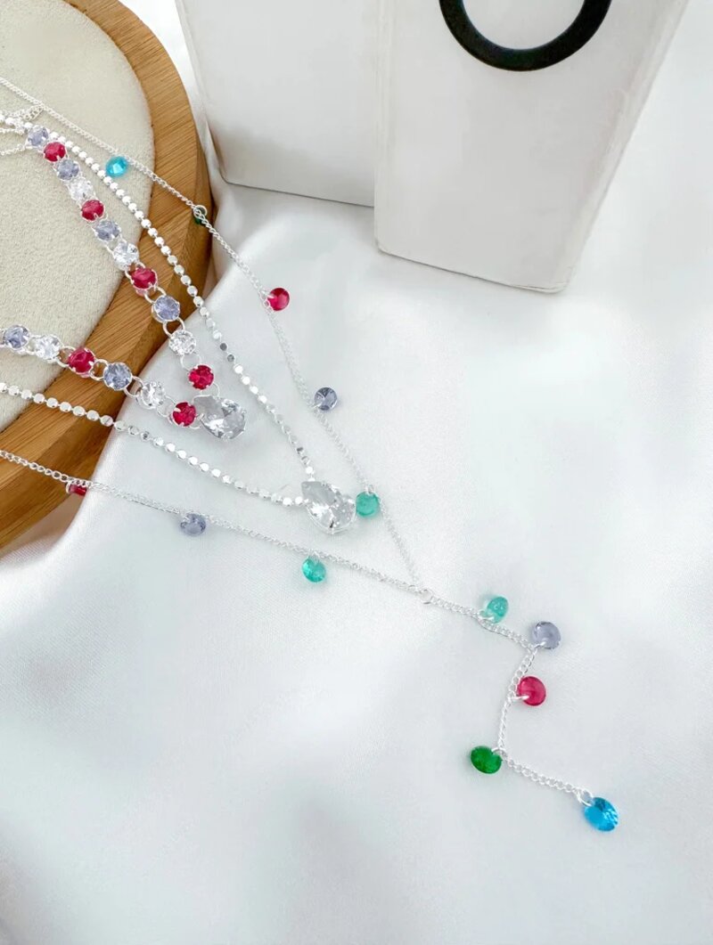 trio de joinhas folheado a ouro 18k e prata 925 pedraria e gota de zircônia.